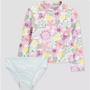Carter's Just One You® Toddler Girls' 2pc Floral Rash Guard Set